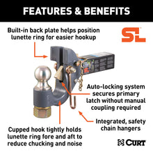 Load image into Gallery viewer, SECURELATCH RECEIVER-MOUNT BALL &amp; PINTLE HITCH (2&quot; SHANK, 2&quot; BALL, 14K) #48407