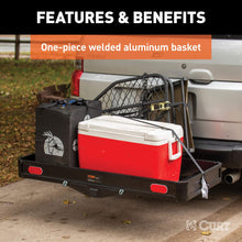 Load image into Gallery viewer, 49&quot; X 22&quot; BLACK ALUMINUM BASKET CARGO CARRIER (FIXED 2&quot; SHANK, 500 LBS.) #18113