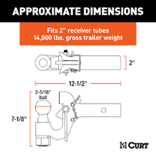Load image into Gallery viewer, SECURELATCH RECEIVER-MOUNT BALL &amp; PINTLE HITCH (2&quot; SHANK, 2-5/16&quot; BALL, 14K) #48406