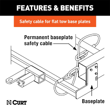 REPLACEMENT 36" X 3/8" DIAMETER TOW BAR BASE PLATE SAFETY CABLE (7,500 LBS) #70007