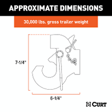 Load image into Gallery viewer, SECURELATCH PINTLE HOOK (30,000 LBS, 2-1/2&quot; OR 3&quot; LUNETTE) #48505