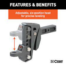 Load image into Gallery viewer, REBELLION XD ADJUSTABLE CUSHION HITCH BALL MOUNT (2&quot; SHANK, 15,000 LBS.) #45949